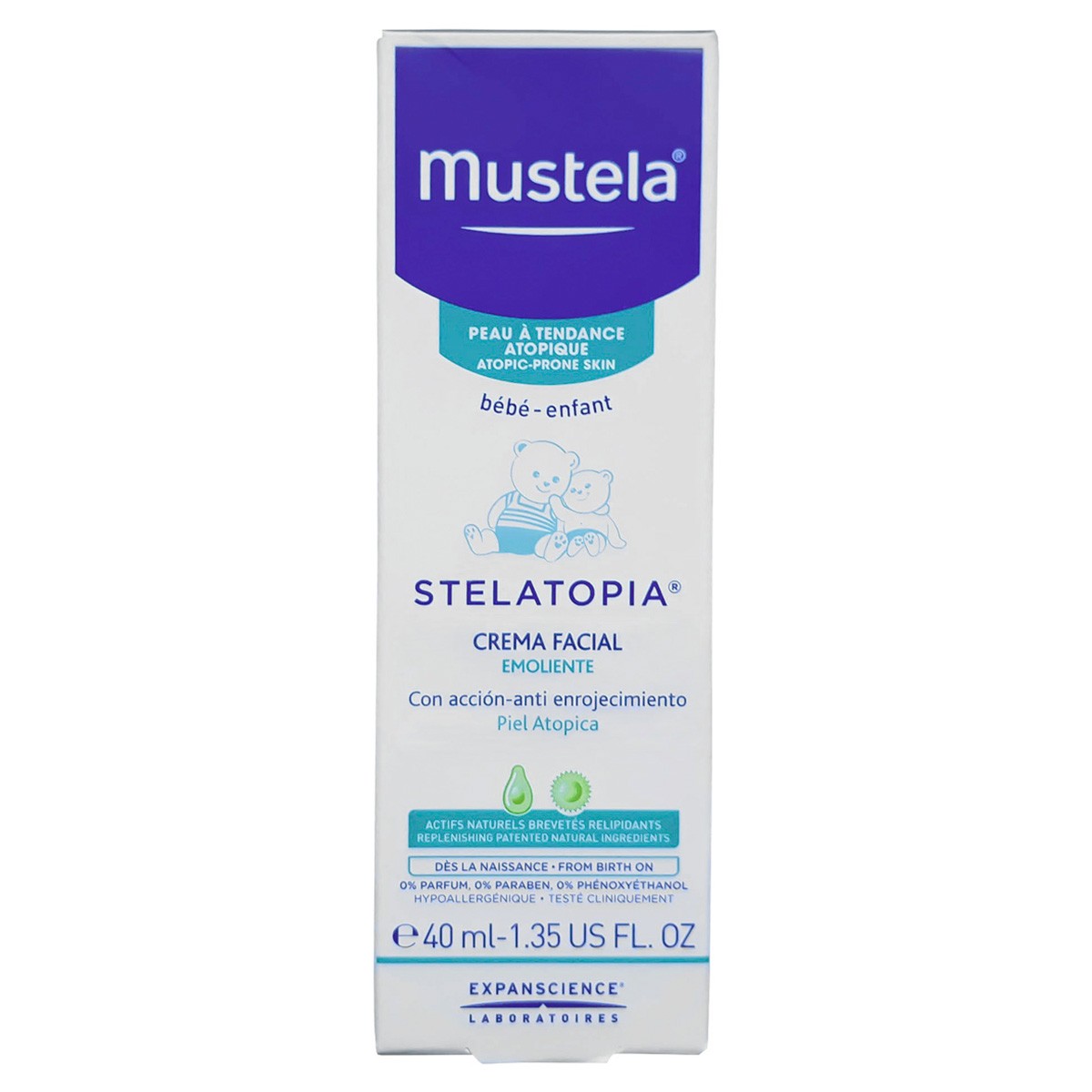 Mustela stelatopia crema facial 40ml