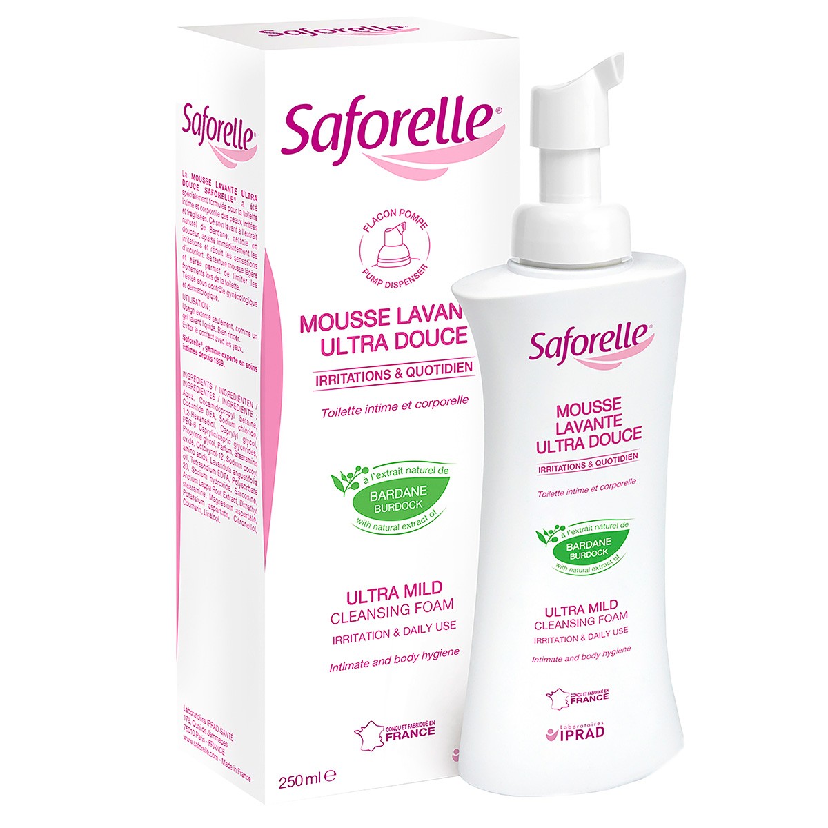 Saforelle espuma limpiadora ultrasuave 250ml