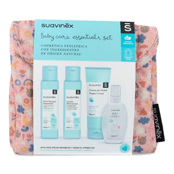 Suavinex Baby Care Essential set de viaje tela rosa